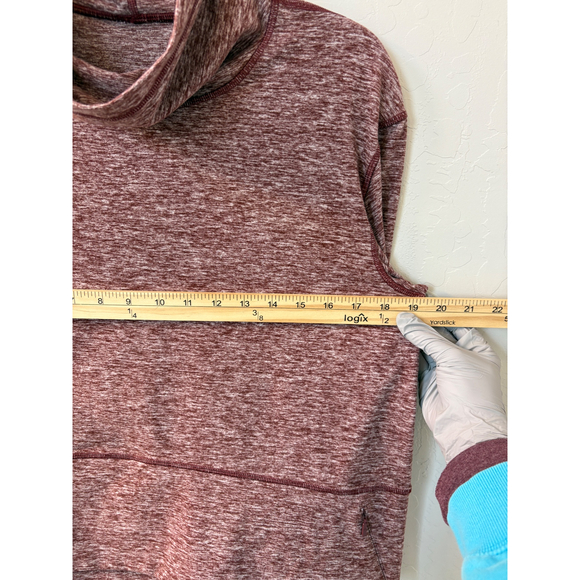 Lululemon‎ Ready to Rulu Fleece Pullover Cropped Heathered Savannah Sz 6 - Picture 5 of 7